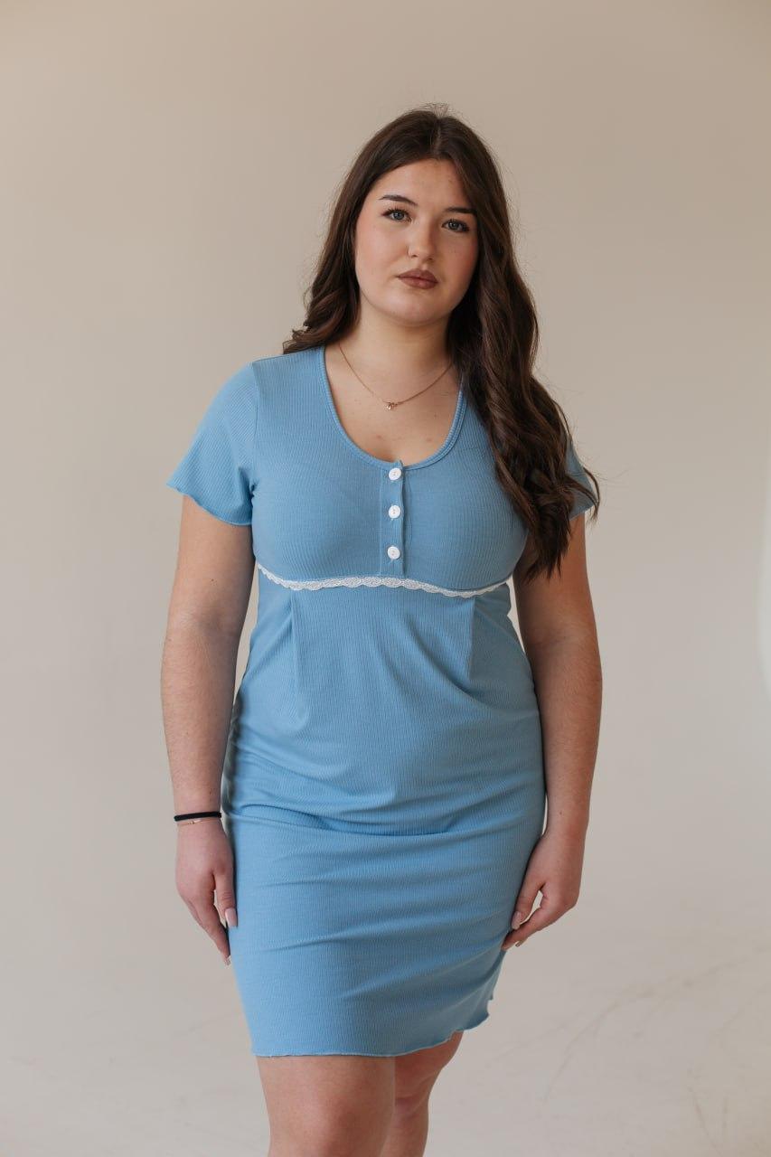 Нічна сорочка ТРИКОТАЖНА РУБЧИК S-XL DC 79А, фото 1