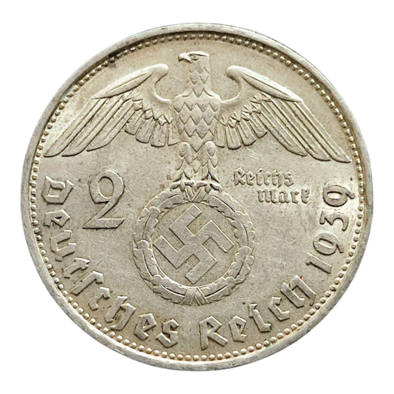 Німеччина - Третій рейх 2 рейхсмарки, 1939 Мітка монетного двору "В" - Відень