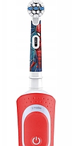 Дитяча електрична зубна щітка Oral-B D100 Vitality kids Спайдермен, фото 5