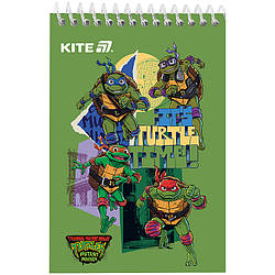 Блокнот на спіралі Kite Ninjia Turtles NT25-196, А6, 48 аркушів, нелінований