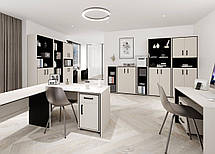 Шафа Прайм комбінована SZF2DC 2200х800х600мм кашемір + чорний Гербор, фото 4