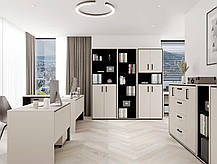 Шафа Прайм комбінована SZF2DC 2200х800х600мм кашемір + чорний Гербор, фото 5