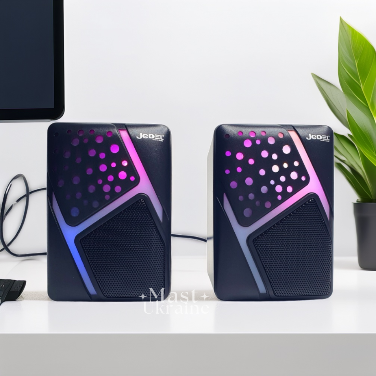 Ігрові комп'ютерні колонки JEDEL для PC 2.0 USB, стаціонарні колонки для ігор з RGB-підсвічуванням S527
