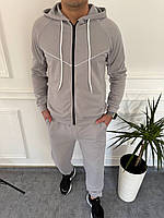 Чоловічий костюм із капюшоном із двунитки. Кольори: чорний, графіт, сірий. Розміри: 46-48; 50-52; 54-56.