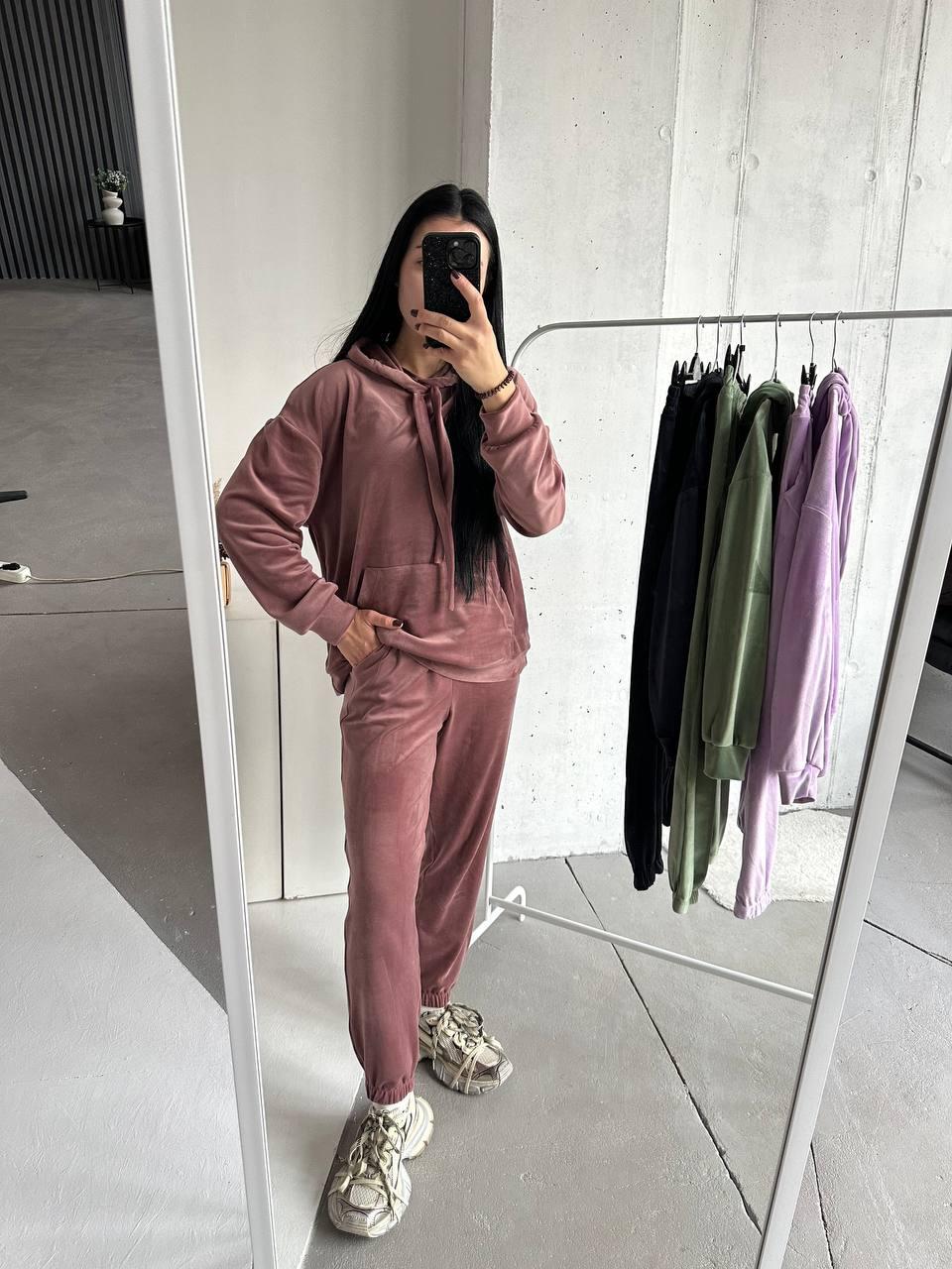 Велюровий костюм YK030 Мокко S/M