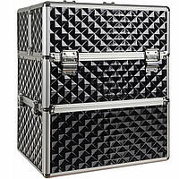 Кейс-органайзер для косметики Soulima 22529 (42.5x35x24.5 см, 6 відділень, замок із ключем)