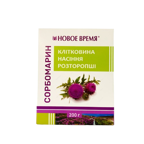 Клітковина насіння розторопші Сорбомарин Новий Час 200 г