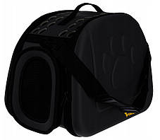 Сумка-транспортер для собак, котів і кроликів PURLOV 18270 (безпечна, чорна, для тварин до 6 кг)