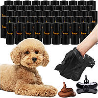 Мішки для собачих відходів PURLOV 22812 (1000 штук, чорні, з чохлом)