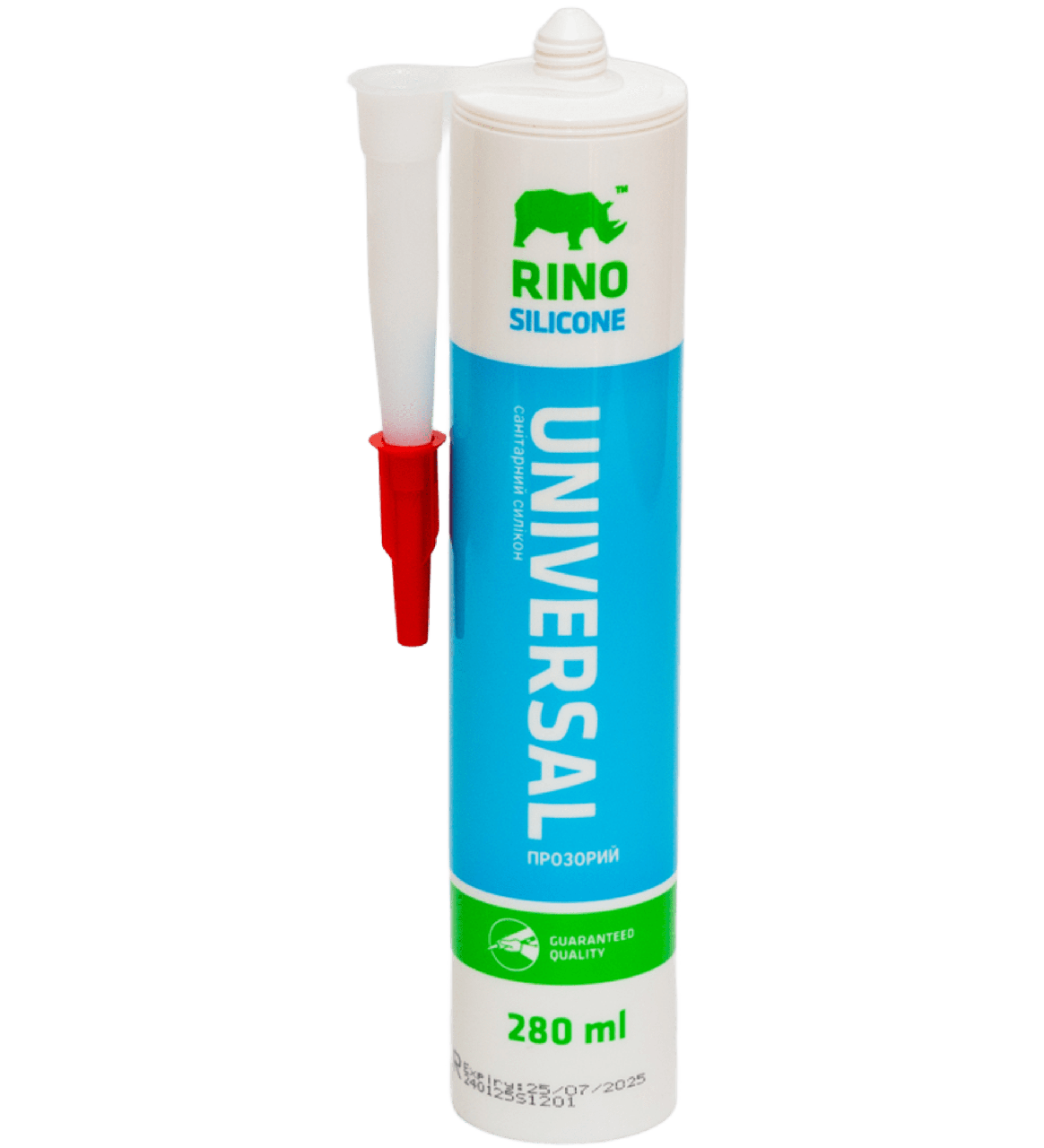Санітарний силіконовий герметик Rino (Прозорий RS-300), 300 мл