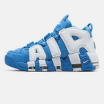Чоловічі Кросівки Nike Air More Uptempo Blue White / Найк Аїр Мор Аптемпо Сині з Білим, фото 4