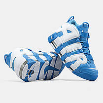 Чоловічі Кросівки Nike Air More Uptempo Blue White / Найк Аїр Мор Аптемпо Сині з Білим, фото 6