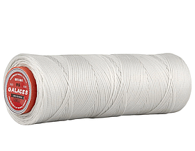 Galaces 0.80 мм молочний (S002) плоский шнур вощений по шкірі (картон)