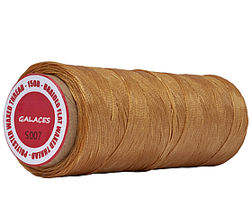 Galaces 0.80 мм темно-бежевий (S007) плоский шнур вощений по шкірі (картон)