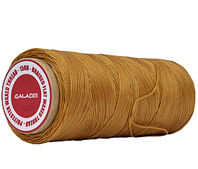 Galaces 0.80 мм світло-коричневий (S009) плоский шнур вощений по шкірі (картон)