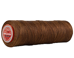 Galaces 0.80 мм коричневий (S012) плоский шнур вощений по шкірі (картон)