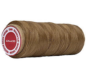 Galaces 0.80 мм коричневий (S013) плоский шнур вощений по шкірі (картон)