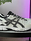 Чоловічі кросівки Asics Gel-Kahana 8 текстильні зі шкіряними вставками біло-чорні Асікс Гель Кахана, фото 5