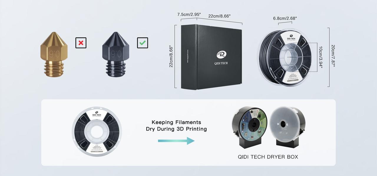 Пластик філамент для 3Д-друку QIDI TECH PAHT-CF Black