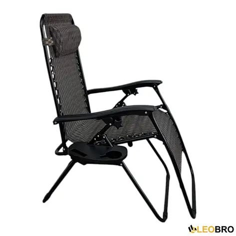 Розкладне крісло шезлонг LEOBRO Zero Gravity в клітку (HT-167D PLAID), фото 1