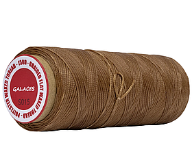 Galaces 0.80 мм коричневий (S015) плоский шнур вощений по шкірі (картон)