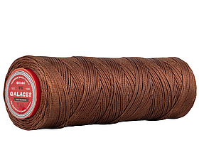 Galaces 0.80 мм світло-коричневий (S019) плоский шнур вощений по шкірі (картон)
