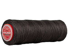 Galaces 0.80 мм темно-коричневий (S021) плоский шнур вощений по шкірі (картон)