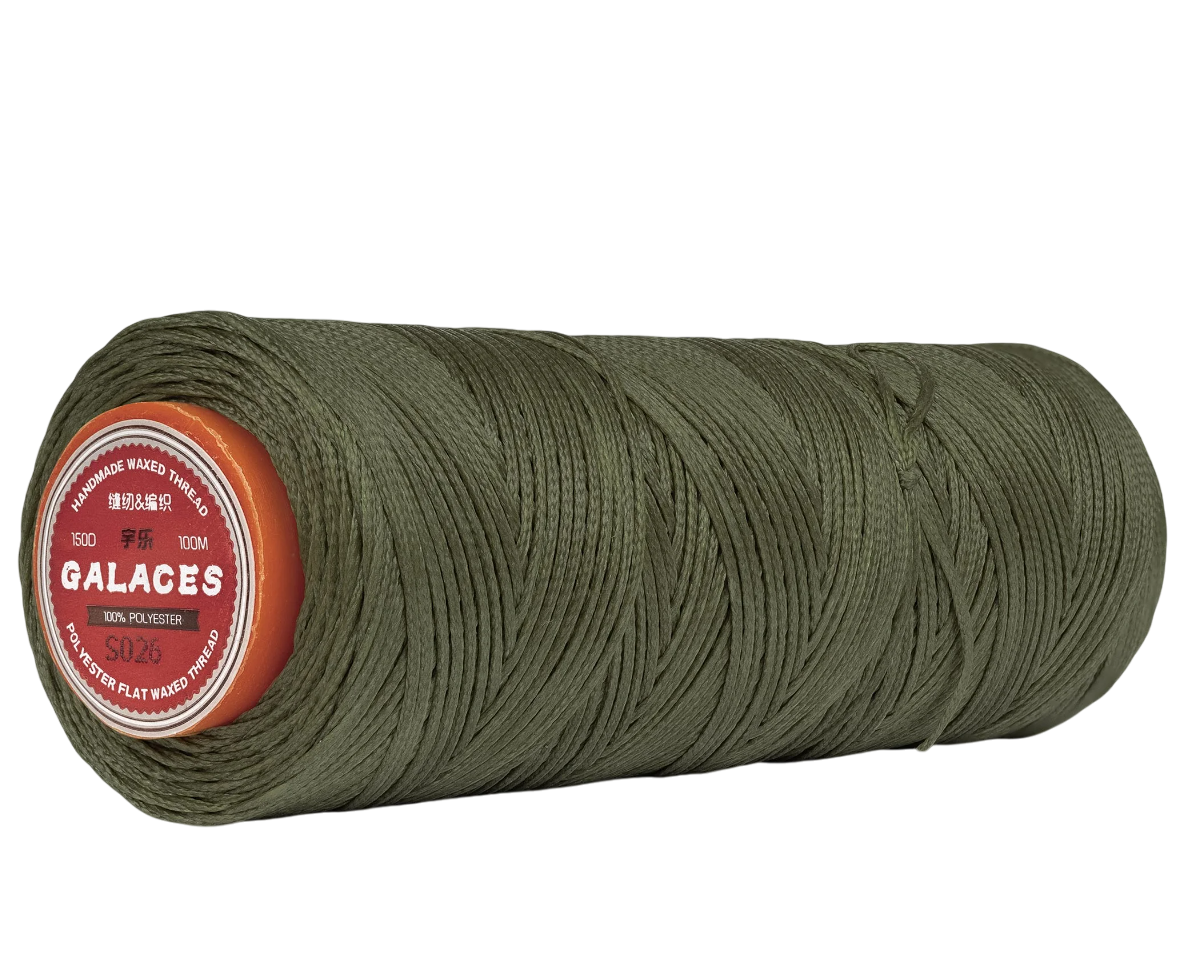 Galaces 0.80 мм папороті (S026) плоский шнур вощений по шкірі (картон), фото 1