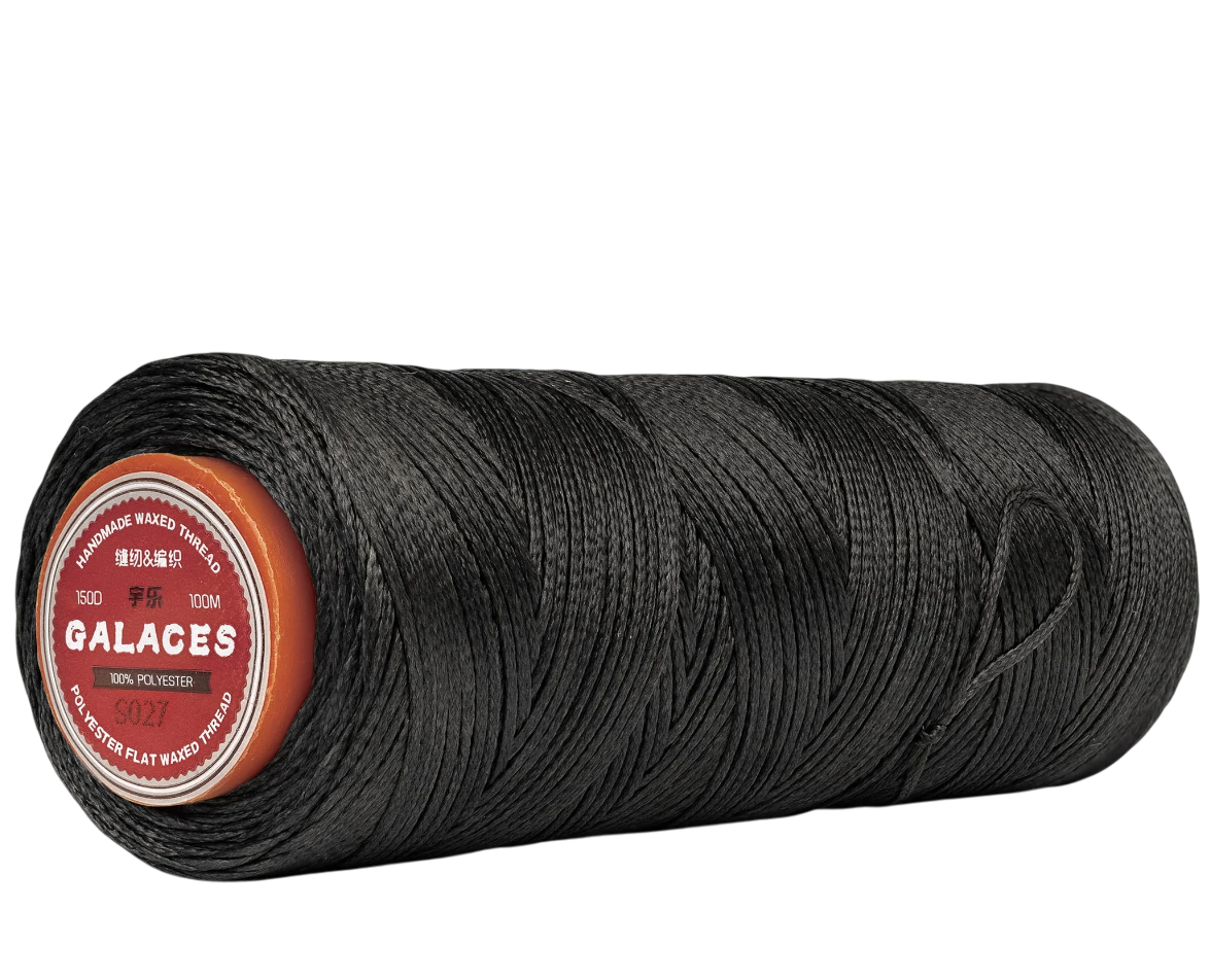 Galaces 0.80 мм сірий (S027) плоский шнур вощений по шкірі (картон), фото 1