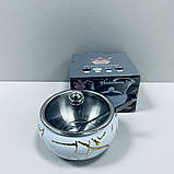 Цукорниця з нержавіючої сталі з ложкою 300 мл "Білий мармур" Empire EM-4319, фото 3