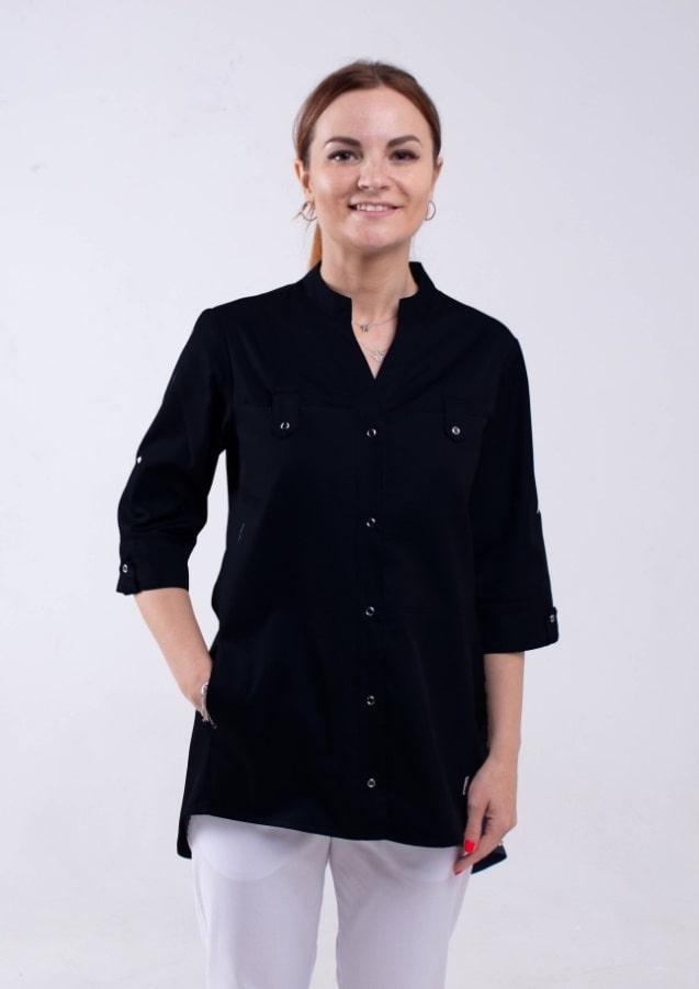 Куртка котонова Невада чорна,рукав 3/4 Розмір: 48