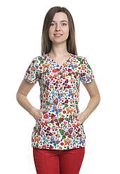 Куртка котонова Балі білий метелик,кор.рукав Розмір: 40