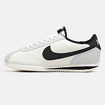 Чоловічі Кросівки Nike Cortez White Grey Black / Найк Кортез Білі з Сірим та Чорним, фото 4