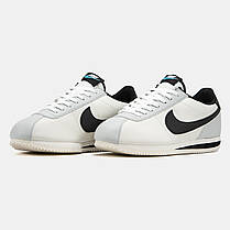 Чоловічі Кросівки Nike Cortez White Grey Black / Найк Кортез Білі з Сірим та Чорним, фото 5
