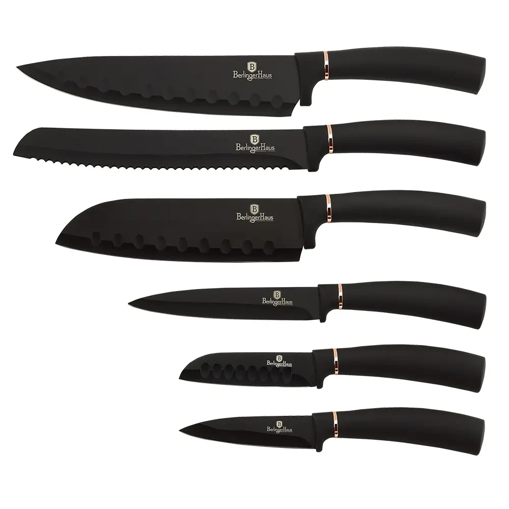 Набір ножів 6 предметів Berlinger Haus Black Rose Collection (BH-2337)