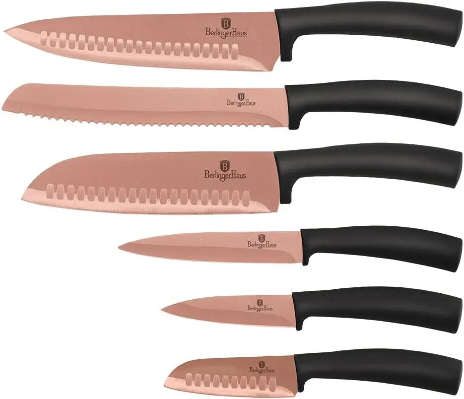 Набір ножів 6 предметів Berlinger Haus Metallic Line Rose Gold Edition (BH-2611)