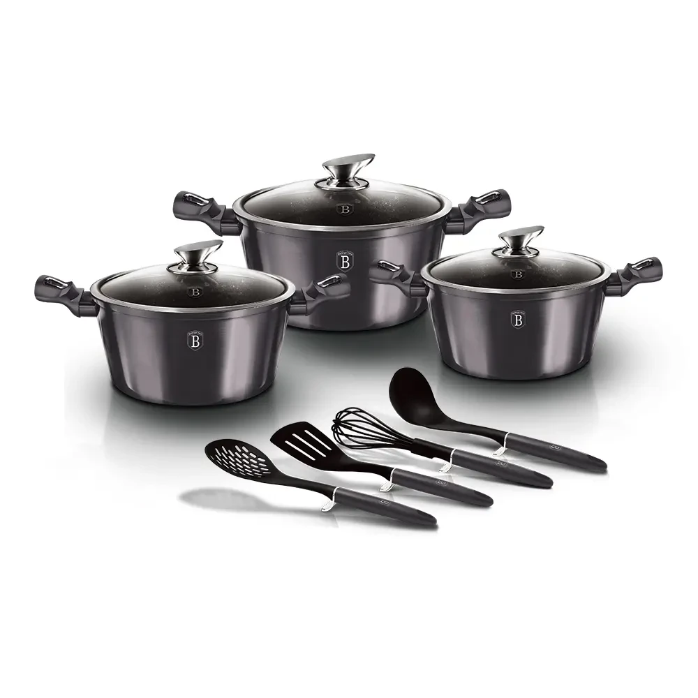 Набір посуду 10 предметів Berlinger Haus Metallic Line Carbon Pro Edition (BH-6919)