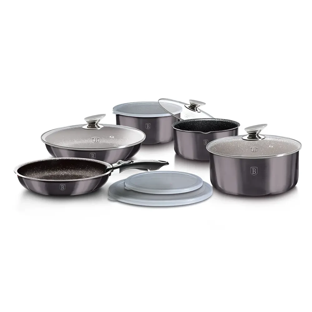 Набір посуду 12 предметів Berlinger Haus Metallic Line Carbon Pro Edition (BH-6910)