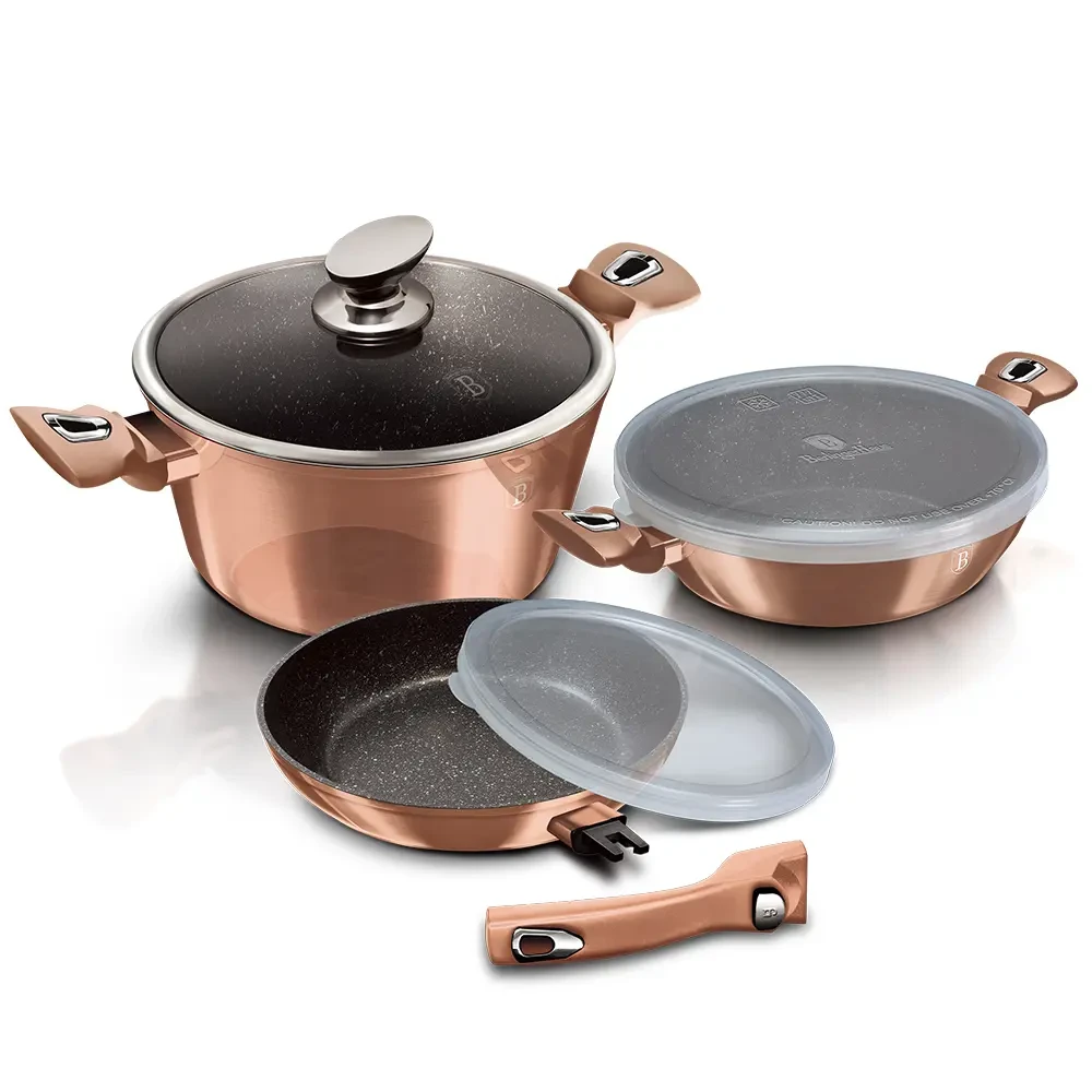 Набір посуду 6 предметів Berlinger Haus Metallic Line Rose Gold Edition (BH-7051)