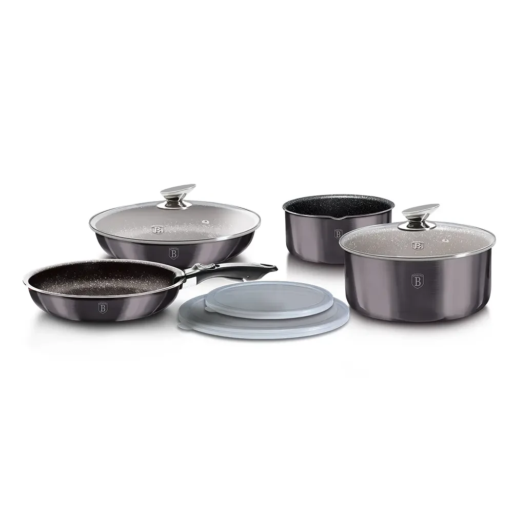 Набір посуду 9 предметів Berlinger Haus Metallic Line Carbon Pro Edition (BH-6918)