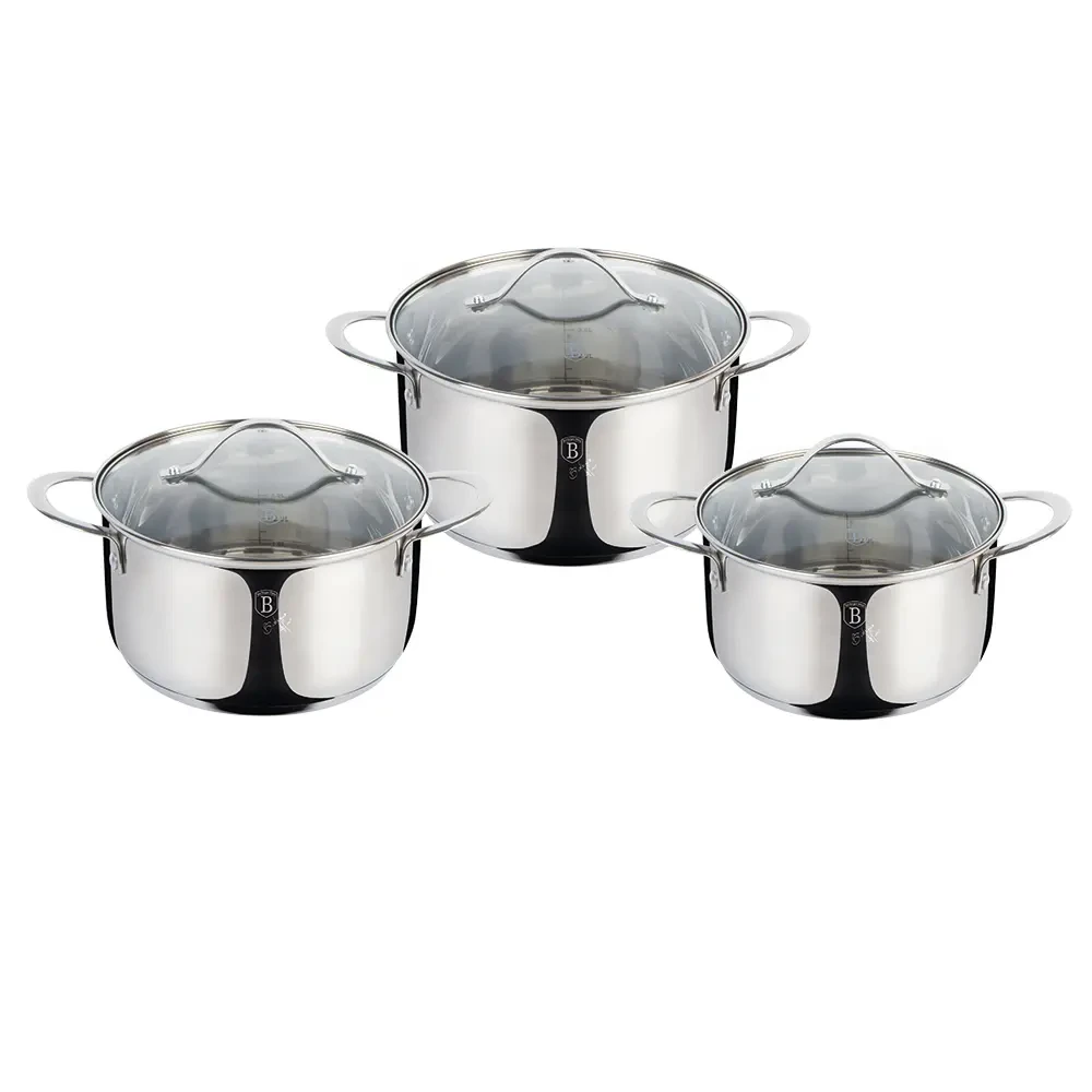 Набір посуду з нержавіючої сталі 6 предметів Berlinger Haus Silver Jewellery Collection (BH-6662)