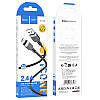 Кабель для зарядки 3м MicroUSB Android HOCO X109 Energy 2.4A Чорний, фото 2