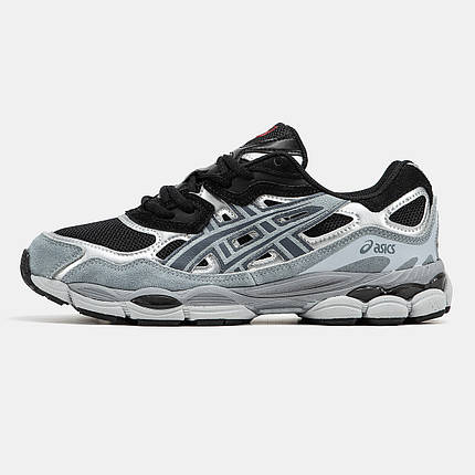 Чоловічі Кросівки Asics Gel-NYC Black Silver Grey / Асікс Гел-НІС Чорні з Сріблястим та Сірим, фото 1