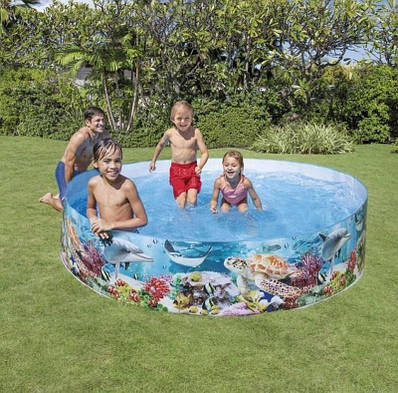 Великий дитячий басейн Океан для хлопчика дівчинки з 3 років Ігровий центр для активного відпочинку у воді ПВХ 2089л