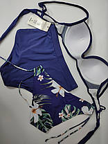 Купальник раздельный Sisianna 5723 Евгения синий (В НАЛИЧИИ ТОЛЬКО 44 46 48 50 52 УКР р-ры), фото 5