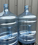 Бутиль для води полікарбонатний 19 л з литою ручкою і кришкою ПЕТ для кулера під помпу майже новий, фото 3