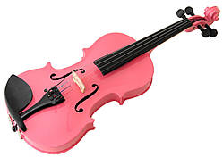 Дерев'яна скрипка 1/8 PRIMA SOLOIST в рожевому кольорі