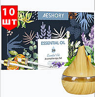 Аромадифузор та Набір Натуральних Ефірних Масел 10 шт по 10 мл Aeshory Oils Іспанія