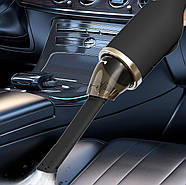 Автомобільний акумуляторний пилосос на 3 швидкості з 3 насадками AND 1-39 Чорний, фото 5