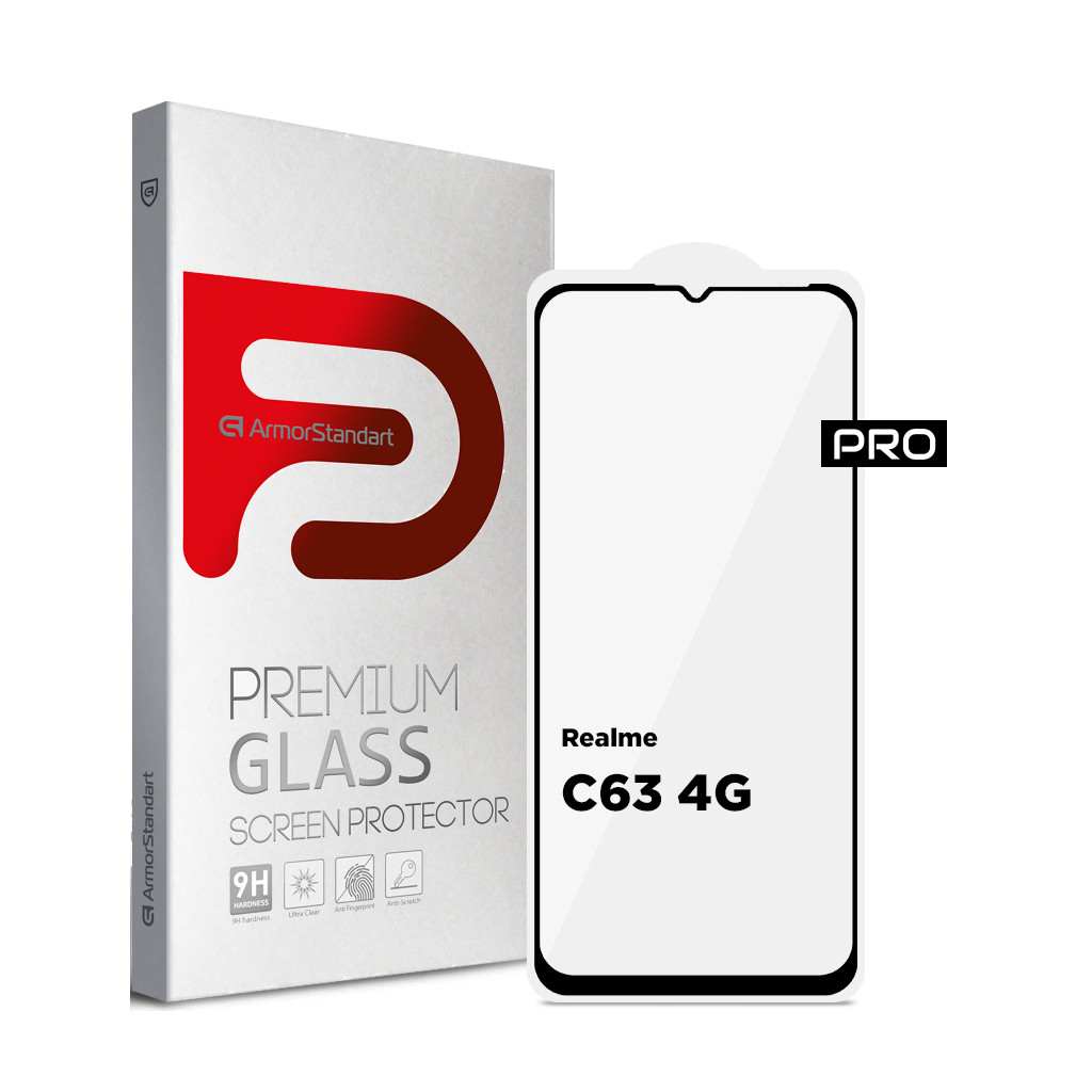 Захисне скло ArmorStandart Pro для Realme C63 4G / Note 60 4G / Note 60x 4G Black (ARM78445)